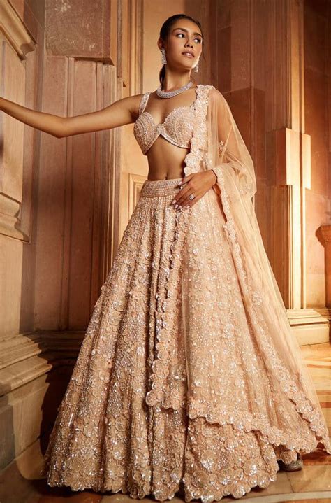 Red Nude Lehenga Set Lehenga Bridal Lehenga Wedding Lehenga Designs
