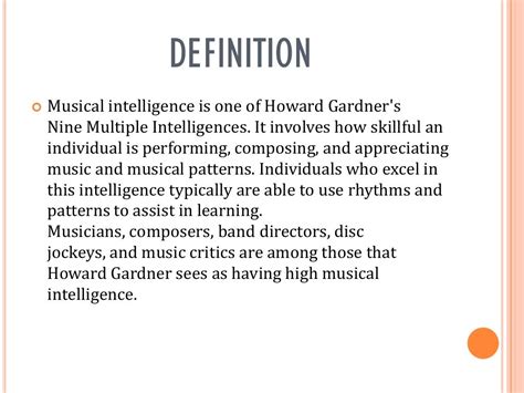 musical intelligence