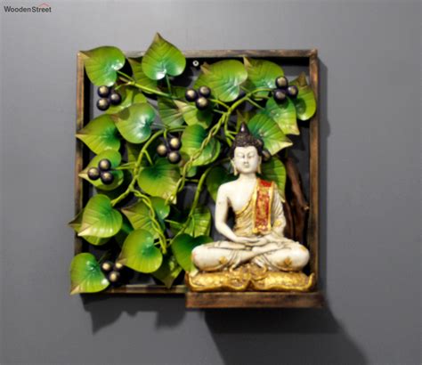 Buy Buddha With Tree Frame Metal Wall Art Online in India at Best Price ...