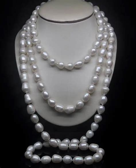 10 12mm Aaa Natural Akoya White South Sea Baroque Pearl Necklace 68inch In Pendants From