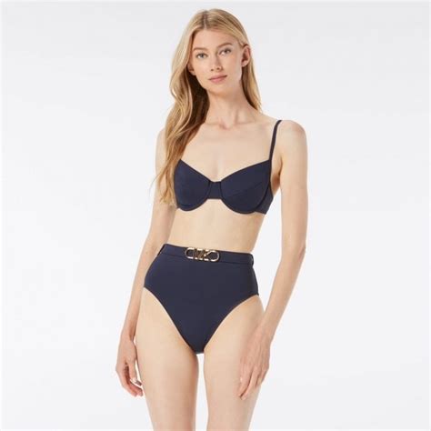 Solids Underwire High Waisted Bikini Set For Her From The Luxe Company Uk