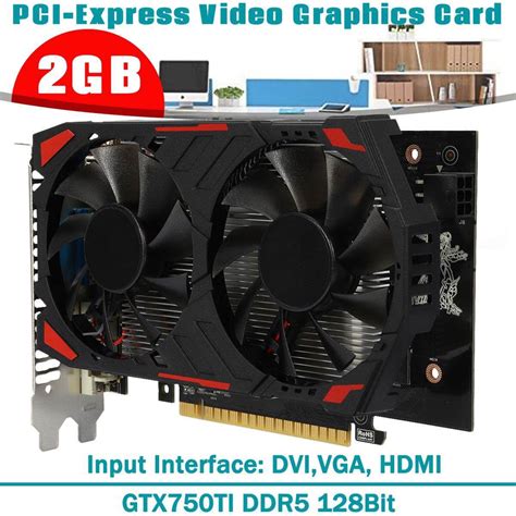 Placa de vídeo PCI Express 2 gb 128 bits para nvidia GeForce GTX750TI