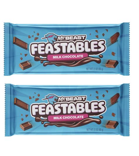 Feastables Milk Chocolate Beast Chocolate Bars Bundle, New Formula ...