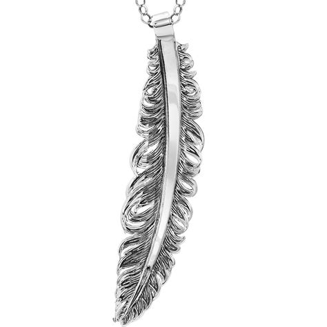 Custom Talking Feather Necklace (1.14"x5.00") | Montana Silversmiths