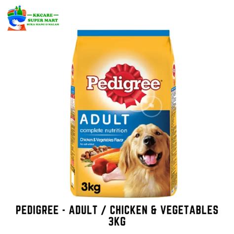 Pedigree Adult Chicken And Vegetables Flavour 3kg Lazada