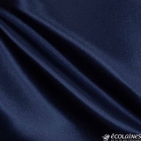 Tissu Doublure Satin Bleu Marine