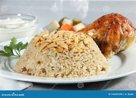 Arabic Ouzi Lamb Rice A Kind Of Traditional Arabian Rice Served With