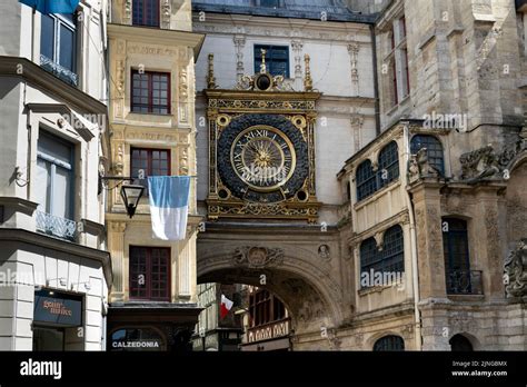 Le Gros Horloge In Old Town Rouen In Normandy France Stock Photo Alamy