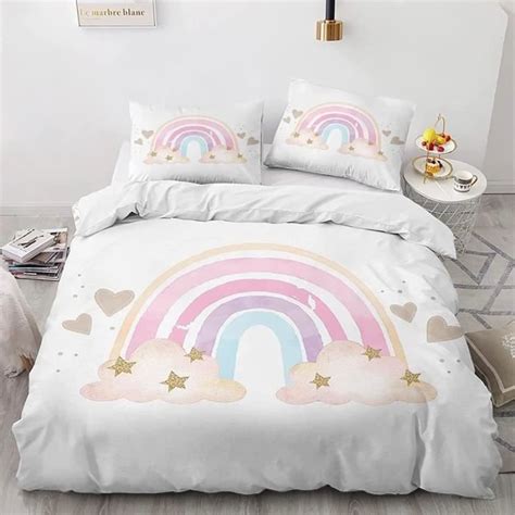 Housse De Couette X Arc En Ciel De Dessin Anim Parure De Lit