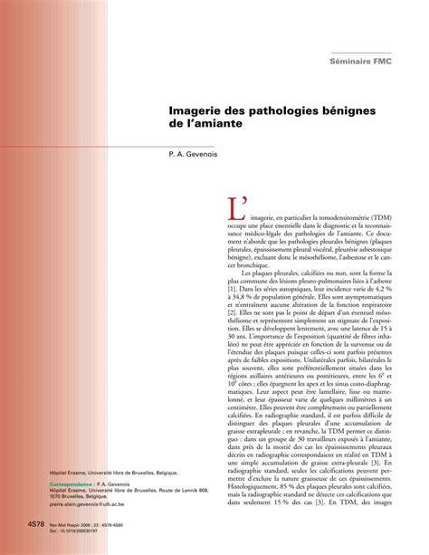 PDF Imagerie des pathologies bénignes de lamiante DOKUMEN TIPS