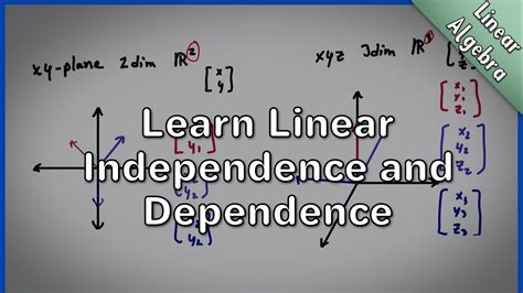 Linear Dependence And Independence Of Vectors Youtube