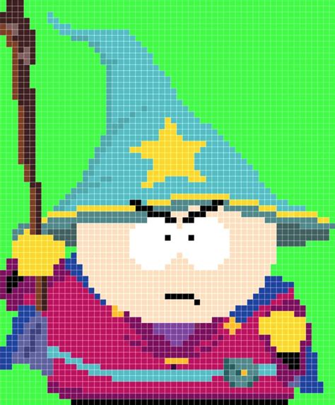 Cartman Wizard South Park Stick Of Truth Pattern Pearler Bead Patterns Perler Patterns Cross