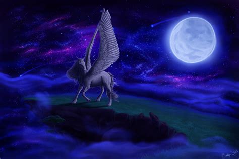 Pegasus In The Night Sky By Baukjespirit On Deviantart