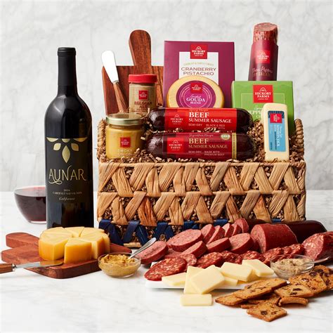 Charcuterie Wine T Basket Hickory Farms Artofit