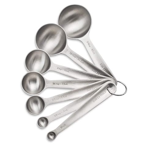 Odd-Size Measuring Spoons, Set of 7, These stainless steel measuring ...