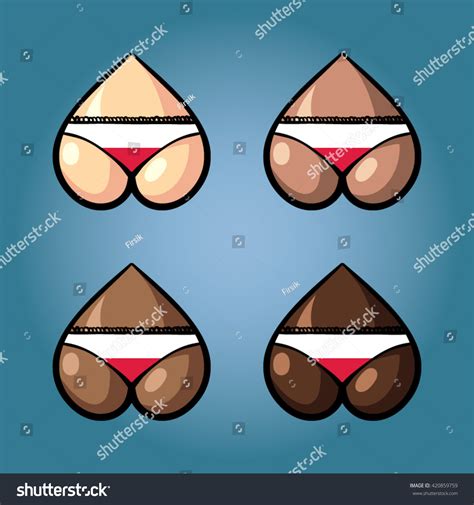 Vector Illustration Beautiful Womens Booty Bikini Stock Vector Royalty Free 420859759