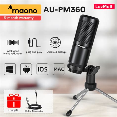 MAONO AU PM360TR ไมโครโฟน Condenser Microphone Recording PC Mic for