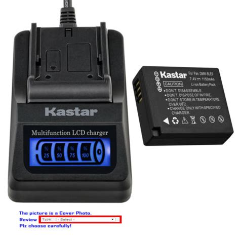 Kastar Battery Slim Charger For Panasonic DMW BLE9E DMW BLG10 Lumix DMC