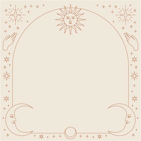 Celestial icons vector square frame | Premium Vector - rawpixel