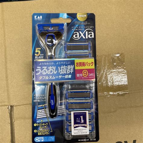 Yahoo オークション 貝印 カイレザーアクシア Kai Razor Axia 5枚刃