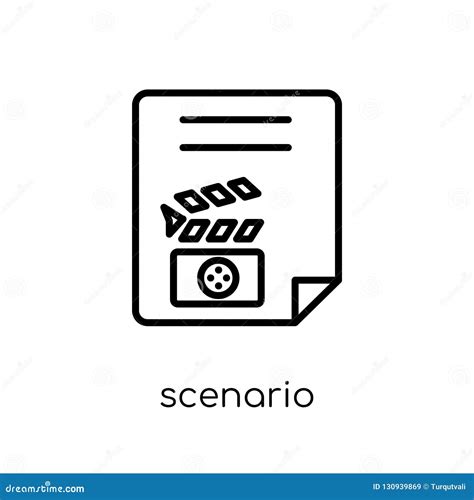 Scenario Icon In Trendy Design Style Scenario Icon Isolated On White