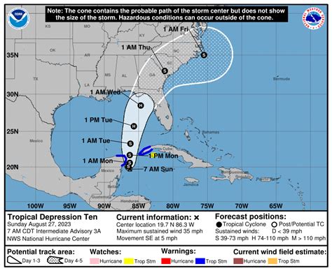 Tropical Depression Ten – 8/27/23 – Update #1 » UF Emergency Weather ...