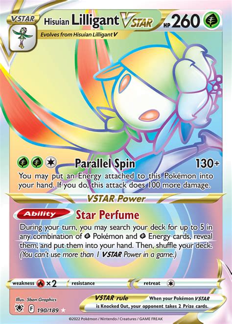 Hisuian Lilligant VSTAR Astral Radiance Rare Rainbow Pokemon TCG