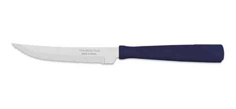 Cuchillo De Asado Azul New Kolor X Unidades Tramontina Cuotas Sin