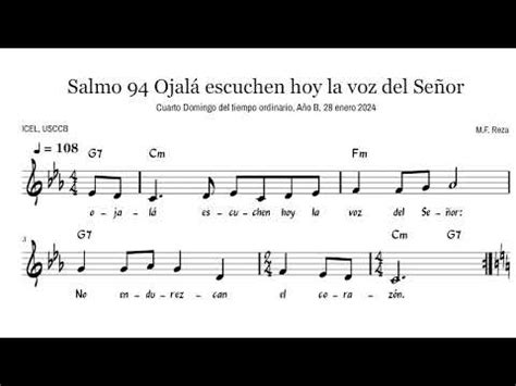 Salmo Ojal Escuchen Hoy La Voz Del Se Or Youtube