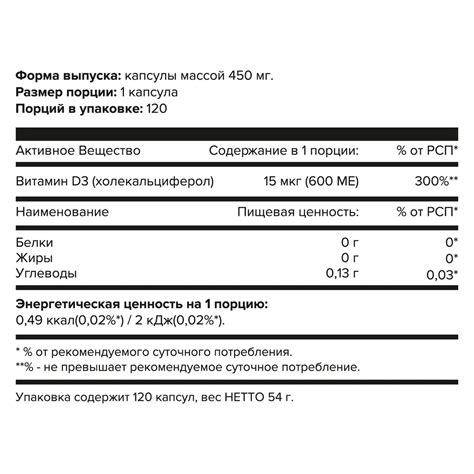 Витамин D3 600 МЕ (твердые капсулы), 120 капсул - aTech nutrition ...