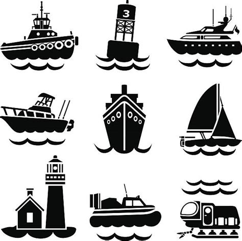 310 Black And White Sailboat Clip Art Stock Illustrations Royalty