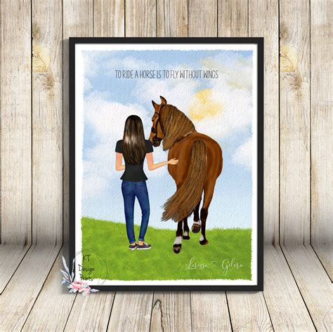 Personalised Horse Print Horse Print Horse Portrait Best Etsy