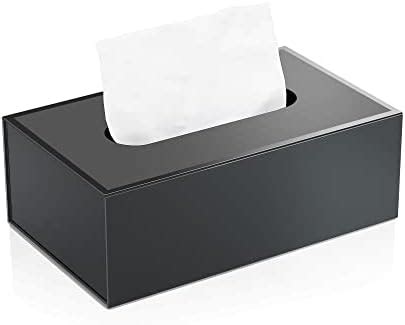 Luxspire Rectangular Pu Leather Tissue Box Cover Holder Facial Tissue