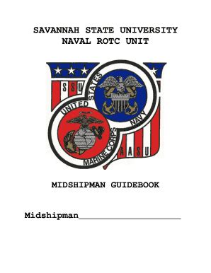 Fillable Online Savannahstate Midshipman Guidebook Savannah State