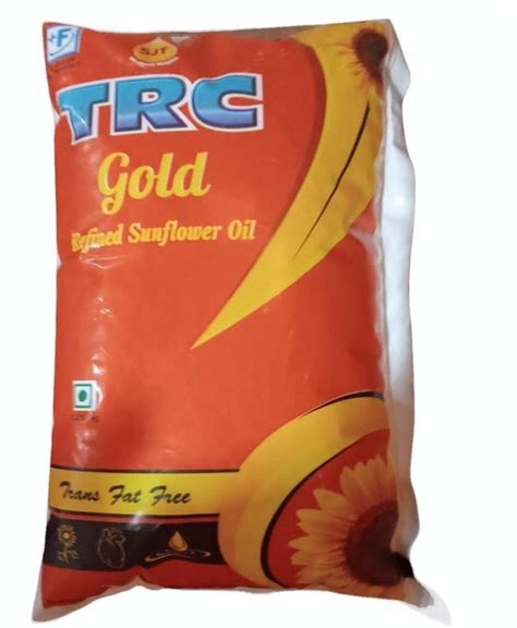 1 Liter TRC Gold Refined Sunflower Oil Packaging Type Packet