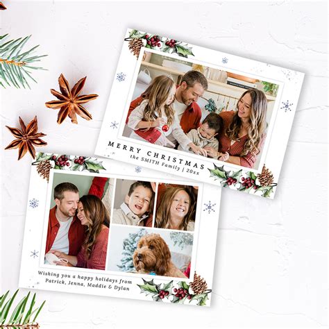 Canva Christmas Card Printable Christmas Tree Photo Template - Etsy