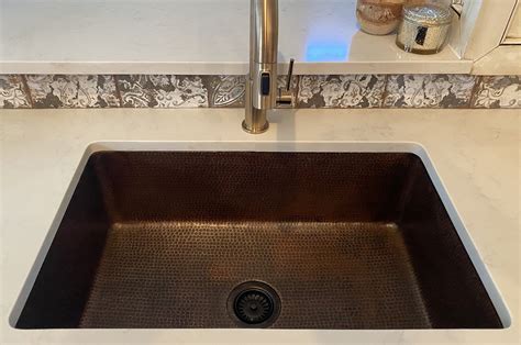 Premier Copper Hammered Copper Single Basin Kitchen Sink