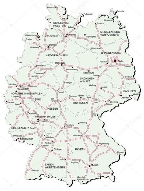 Autobahn Germany map - Germany autobahn map (Western Europe - Europe)