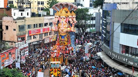 Khairatabad Ganesh EXCLUSIVE Visuals Khairatabad Ganesh Shobha Yatra