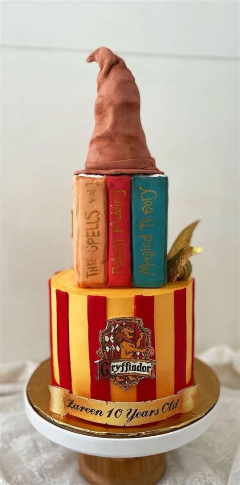 40 The Magical Harry Potter Cake Ideas Gryffindor Cake For 10th Birthday