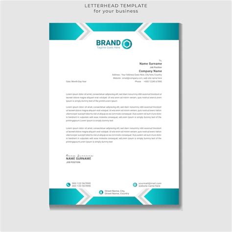 Premium Vector Letterhead Template Design