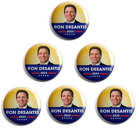 Ron DeSantis Campaign Button Set of 6 (DESANTIS-001) - CampaignButtons.com