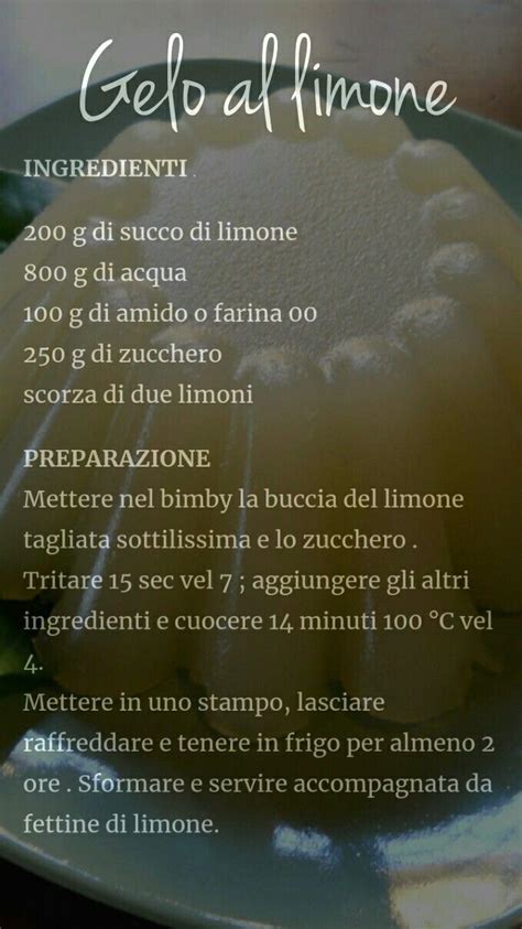 Gelo Al Limone Ricetta Bimby Ricette Dolci Bimby Torte A Tema Calcio