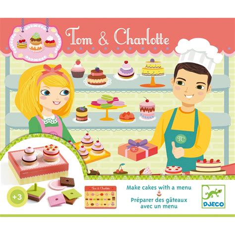 Bo Te G Teaux Charlotte Et Tom Jouet En Bois De Dinette Pour Enfant