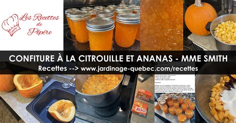 Confitures La Citrouille Et Ananas Recettes De P P Re