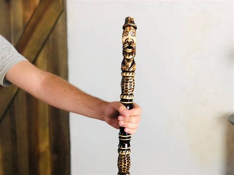 Fantasy Staff Wood Carving Staff Ceremonial Staff Wood - Etsy