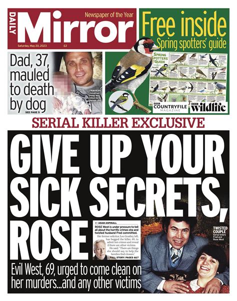 Daily Mirror Front Page 20th Of May 2023 Tomorrows Papers Today