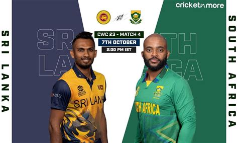 Sri Lanka Vs South Africa Cricket World Cup Match Updates On