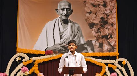 Gandhi Jayanti Speech In English And Hindi October Mahatma Gandhi