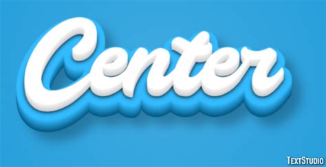 Center Text Effect and Logo Design Word